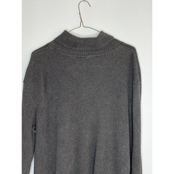 Lauren Ralph Lauren 100% Cotton Long Sleeve Ribbed Turtleneck Sweater Gray 3X - Picture 8 of 8